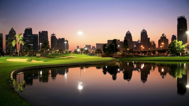 Emirates Golf Club Dubai Twilight